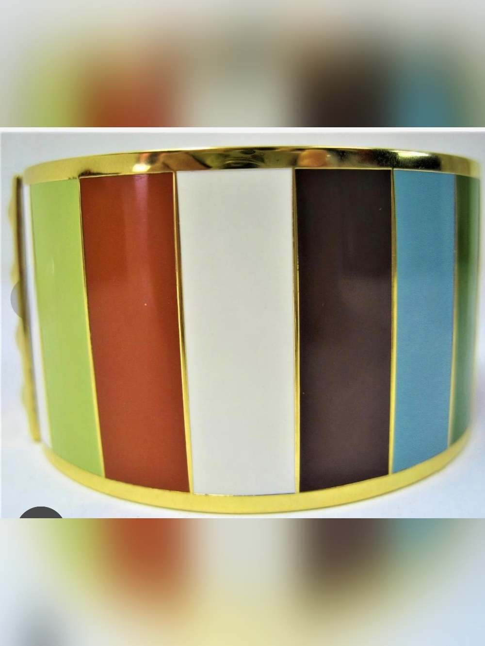 Coach 65th Anniversary Legacy Signature Gold Logo Wide Cuff Bracelet - Picture 6 of 9